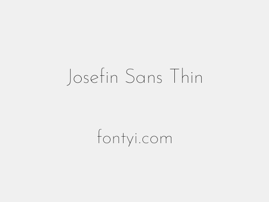 Josefin Sans Thin