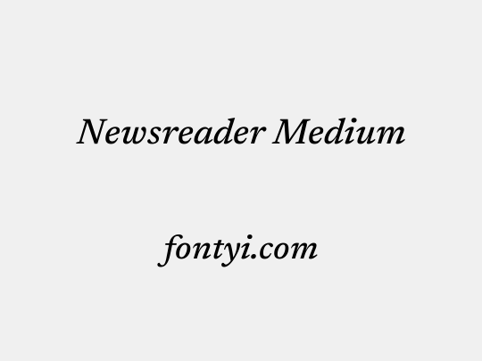 Newsreader Medium