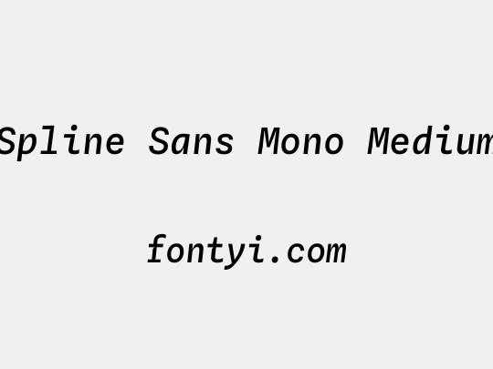 Spline Sans Mono Medium