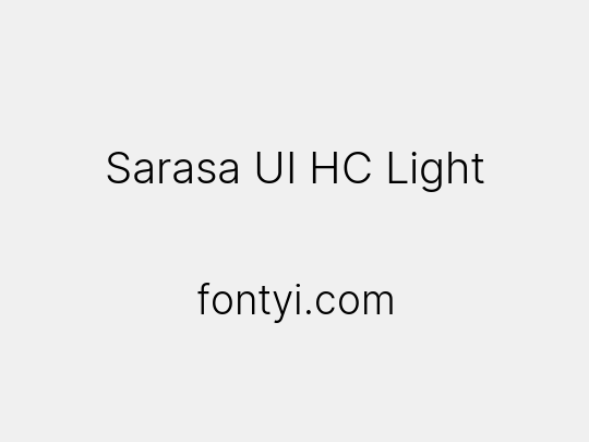 Sarasa UI HC Light