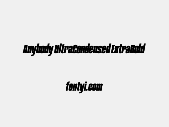 Anybody UltraCondensed ExtraBold