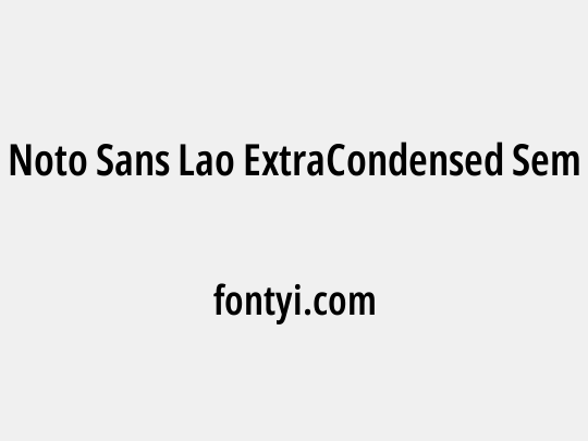 Noto Sans Lao ExtraCondensed SemiBold