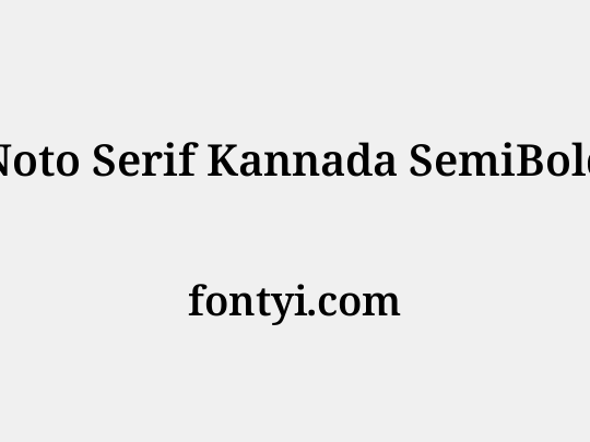 Noto Serif Kannada SemiBold