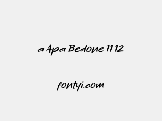 a Apa Bedone 11 12