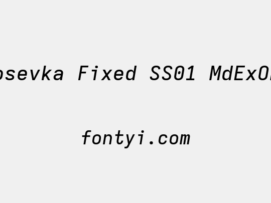Iosevka Fixed SS01 MdExObl