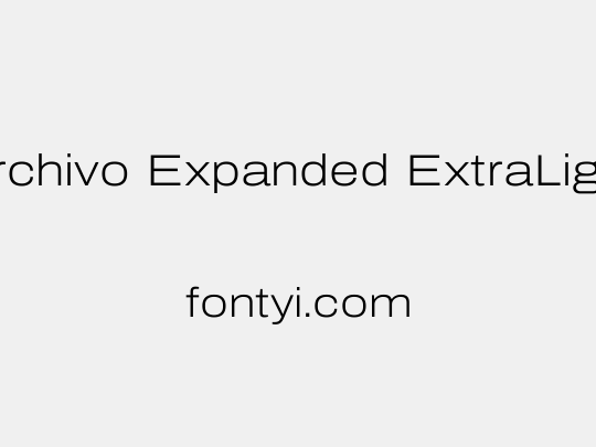 Archivo Expanded ExtraLight