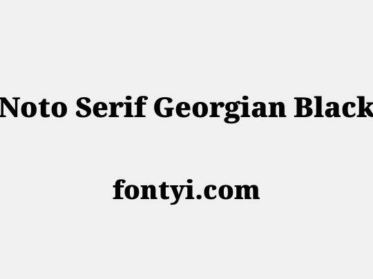 Noto Serif Georgian Black