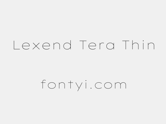 Lexend Tera Thin