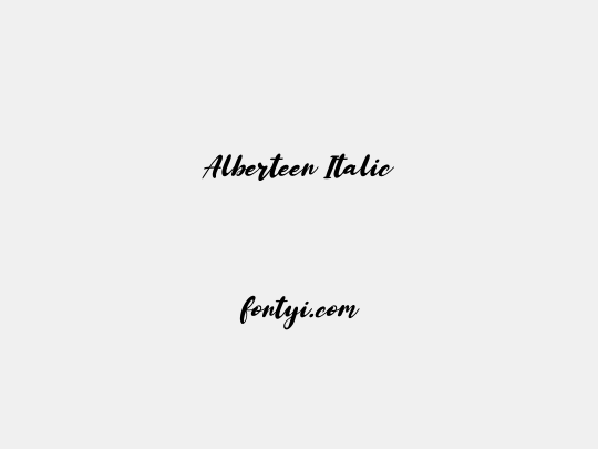Alberteen Italic