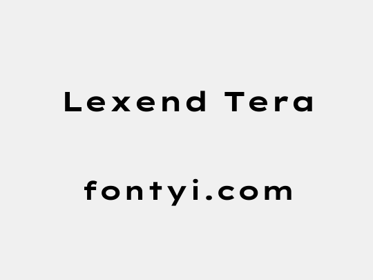 Lexend Tera