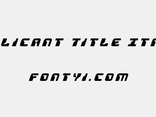 Replicant Title Italic