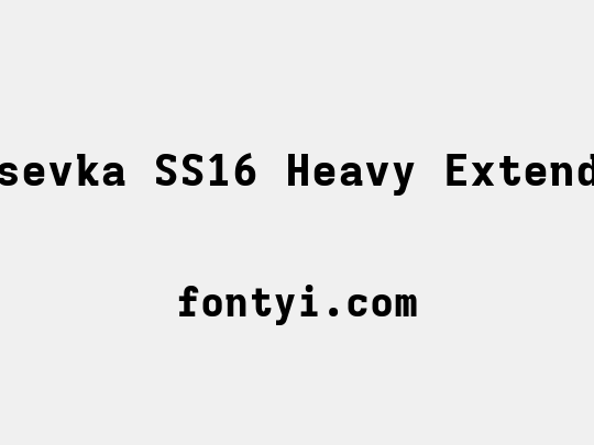 Iosevka SS16 Heavy Extended