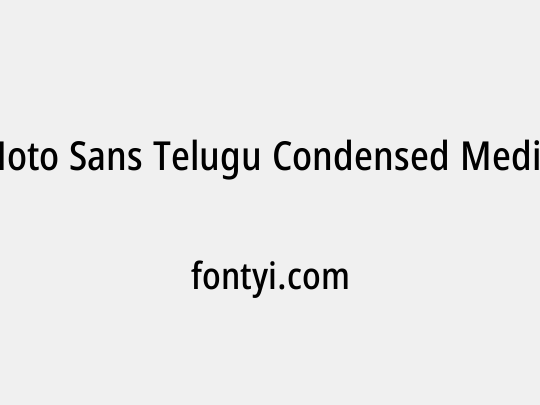 Noto Sans Telugu Condensed Medium