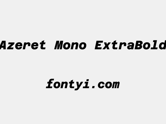 Azeret Mono ExtraBold