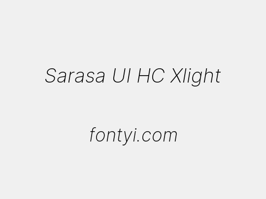 Sarasa UI HC Xlight