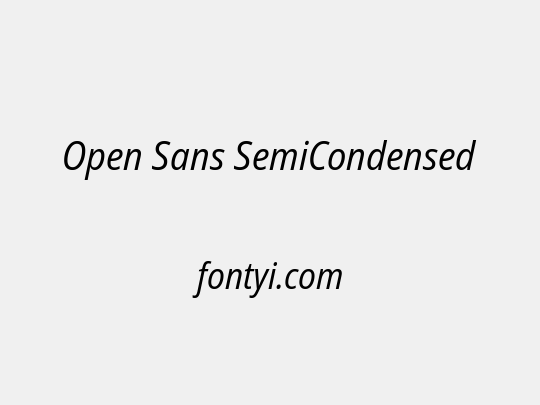 Open Sans SemiCondensed