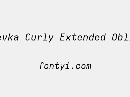 Iosevka Curly Extended Oblique