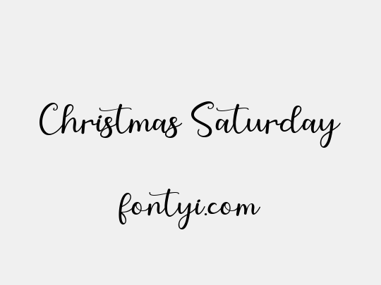 Christmas Saturday