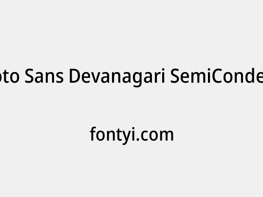 Noto Sans Devanagari SemiCondensed Medium