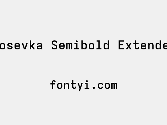 Iosevka Semibold Extended
