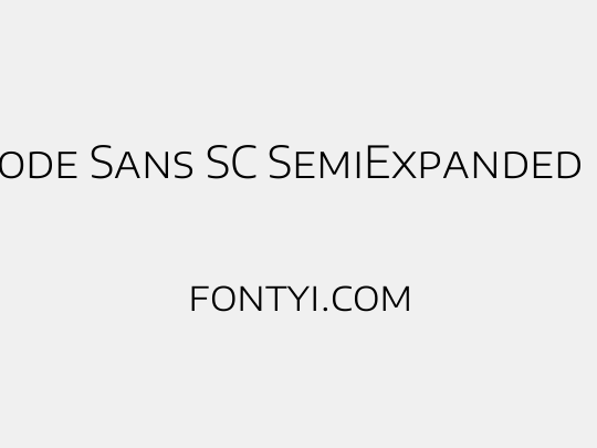 Encode Sans SC SemiExpanded Light
