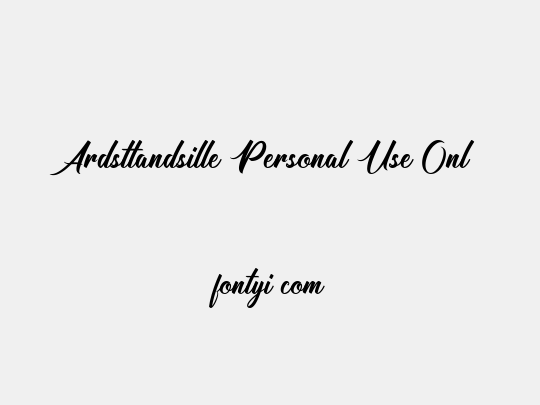 Ardsttandsille Personal Use Onl