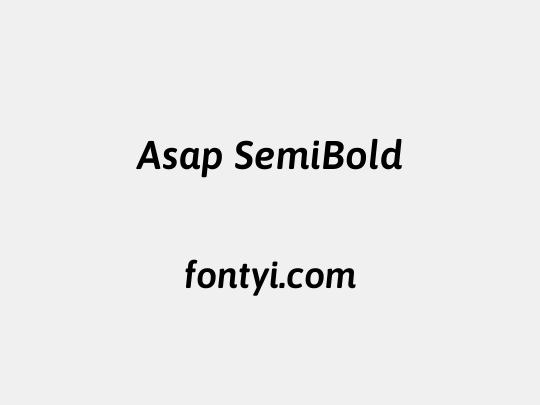 Asap SemiBold