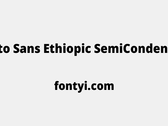 Noto Sans Ethiopic SemiCondensed Black