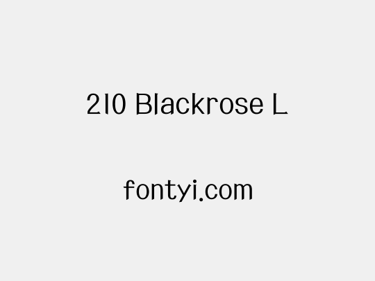 210 Blackrose L