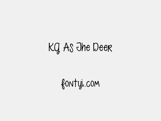 KG As The Deer