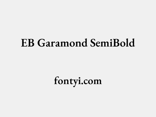 EB Garamond SemiBold