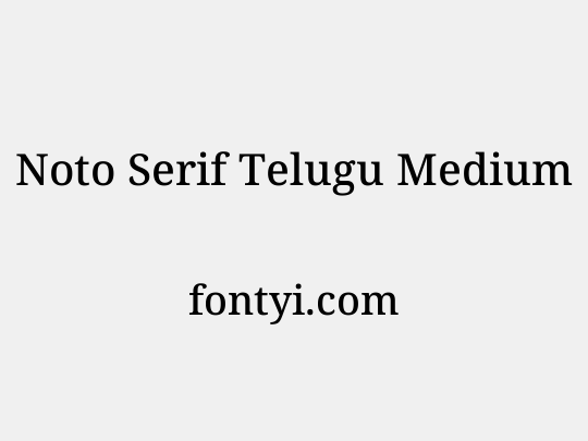 Noto Serif Telugu Medium