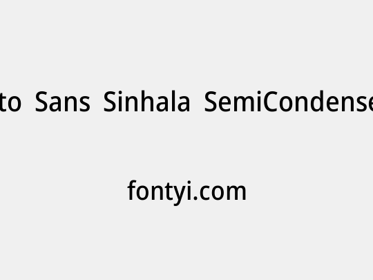 Noto Sans Sinhala SemiCondensed Medium