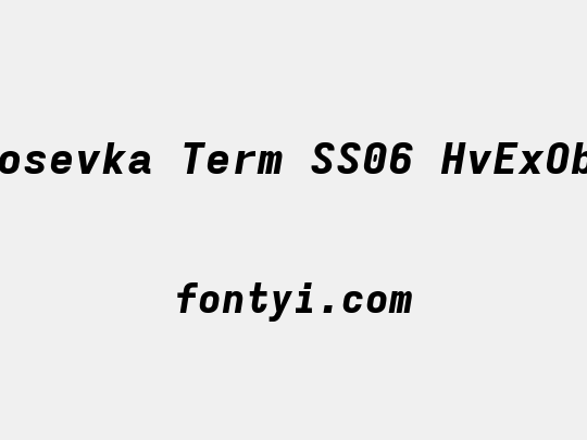 Iosevka Term SS06 HvExObl