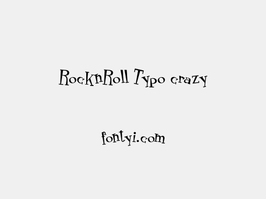 RocknRoll Typo crazy