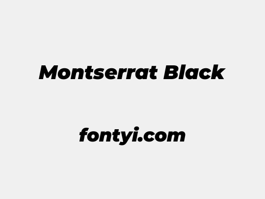 Montserrat Black