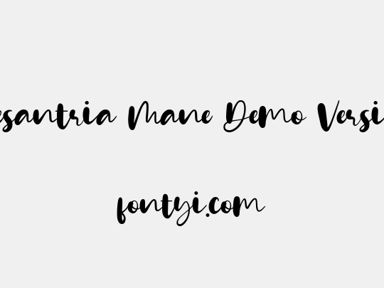 Alesantria Mane Demo Version