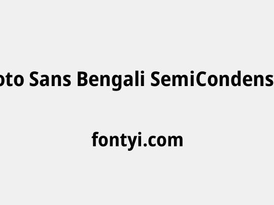 Noto Sans Bengali SemiCondensed