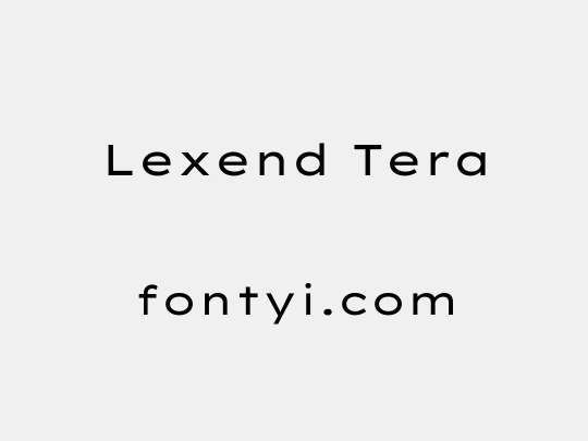 Lexend Tera
