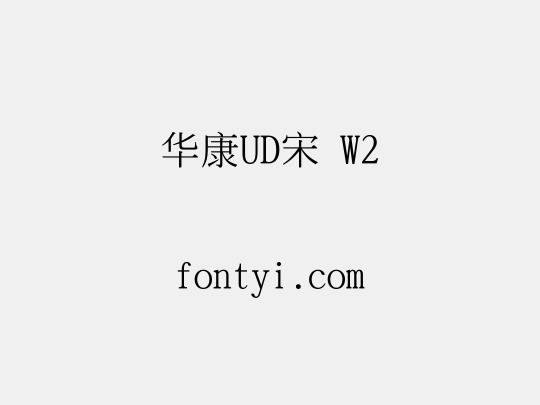 华康UD宋 W2