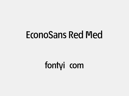 EconoSans Red Med