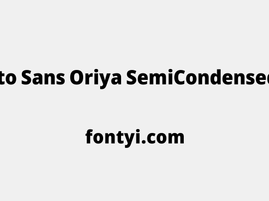 Noto Sans Oriya SemiCondensed Black