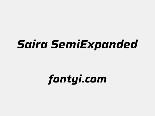 Saira SemiExpanded