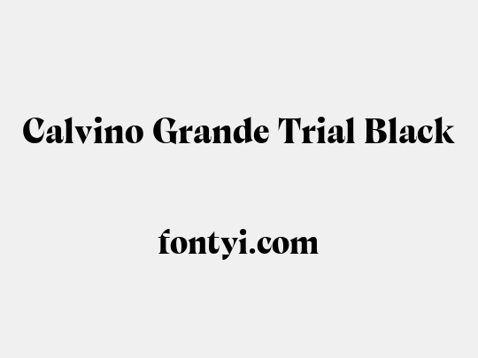 Calvino Grande Trial Black