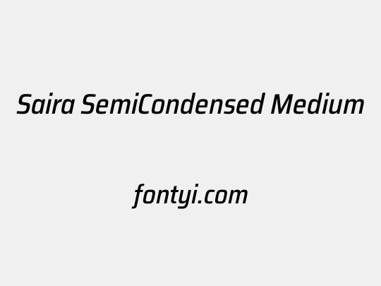 Saira SemiCondensed Medium