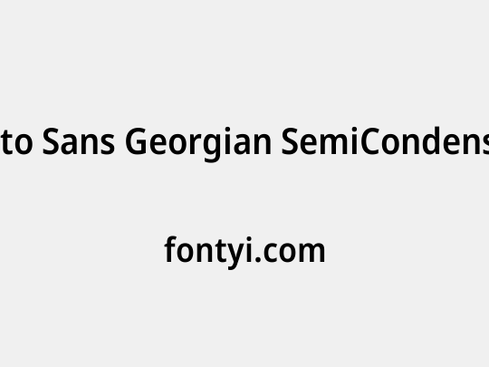 Noto Sans Georgian SemiCondensed SemiBold