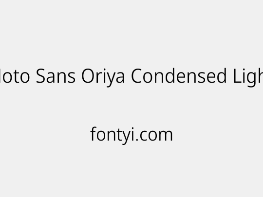 Noto Sans Oriya Condensed Light