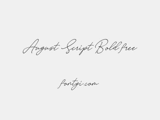 August Script Bold free