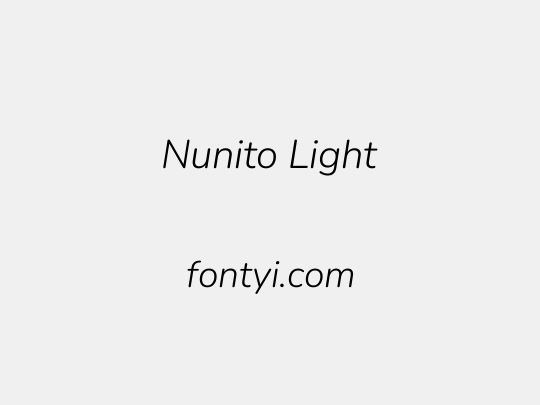 Nunito Light