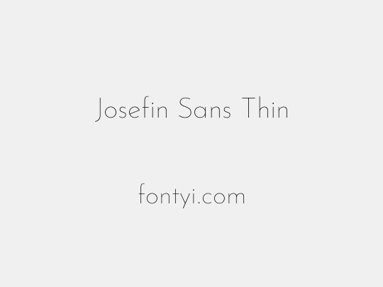 Josefin Sans Thin